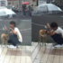 柴柴雨中被綁路邊,暖男見狀買傘蹲地幫遮雨!網:「戀愛了」