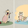 不用再爭辯！插畫家用六張圖說完貓跟狗的差別到底在哪裡