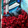 鴿子從戰爭紀念館的墓碑上偷「罌粟花」蓋鳥巢，網暖讚：「很溫暖的致敬行為」