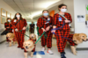 金光閃閃的耶誕節！黃金獵犬造訪醫院，成為因住院而無法過佳節的孩童的「守護天使」！