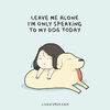 「別吵我，今天我只想跟我家狗談心！」這十張可愛插畫貼切的道出了狗爸媽的心聲♥