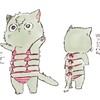 照著設計圖縫了一件給貓皇穿的特製「比基尼」...沒想到實穿照讓網友都笑瘋啦XD