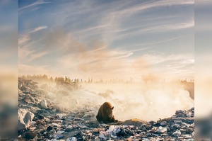 一張照片勝過千言萬語...一隻熊垂頭喪氣的坐在垃圾堆上！攝影師：「我拍過最心碎的照片」