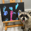 「偶是藝術家！」 因畫畫而爆紅的浣熊，吸引20萬網友追踪這位超可愛的現代畢卡索！ 