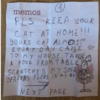 寵物貓帶回家數封「恐嚇信函」，信中對方表示：「如果不管好你的貓我就要綁架牠了！」