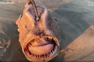深海魚罕見上岸！美國加州驚現「太平洋足球魚」擱淺，納悶：我在哪裡我是誰？