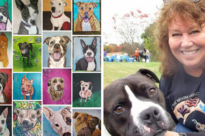 浪浪苦等家！愛媽用肖像畫幫上百隻狗狗「展現活潑可愛的一面」提高認養率