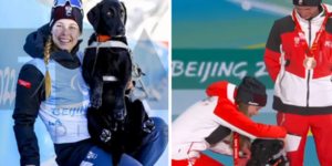 導盲犬獲奧運金牌？視障運動員在頒獎儀式上「帶上導盲犬一起領獎」，讓大家見見這位「幫助與鼓舞自己的幕後功臣」！