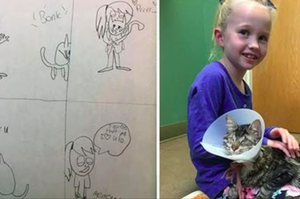 小女孩為收養盲貓而畫畫說服父母，她的堅持感動父母也感動網友！