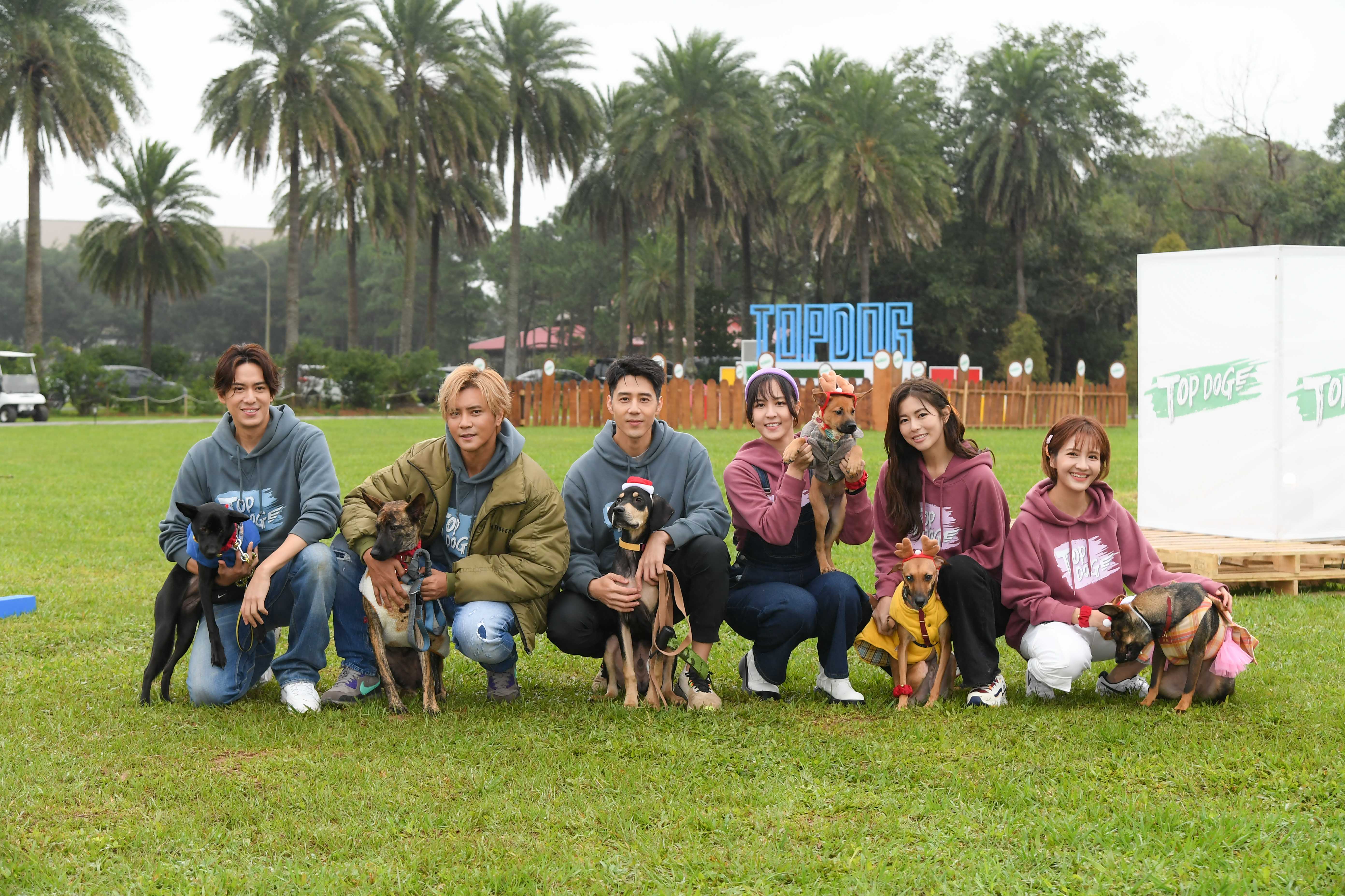 ▲ 三立真人寵物實境節目《TOP DOG回家》 六位藝人帶毛小孩埔心亮相。